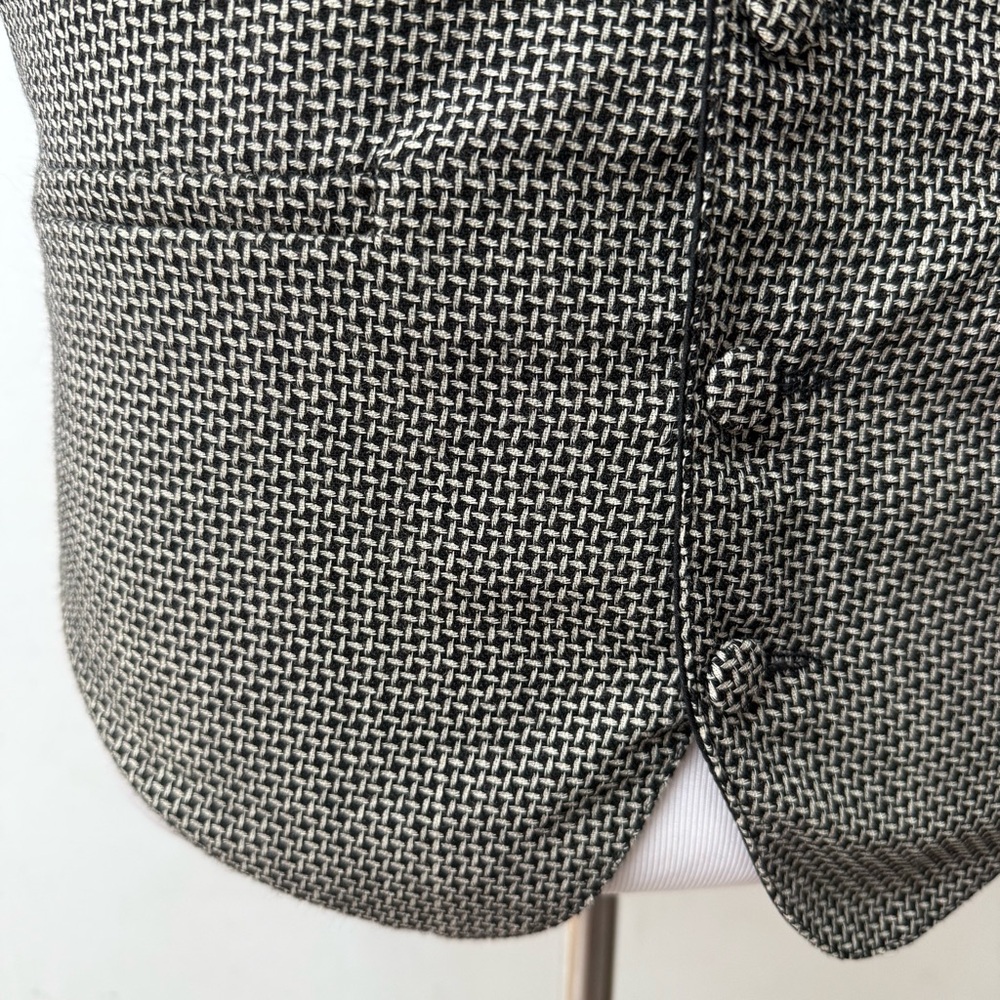 Vintage Textured Wool Patterned Backless Waistcoa… - image 4